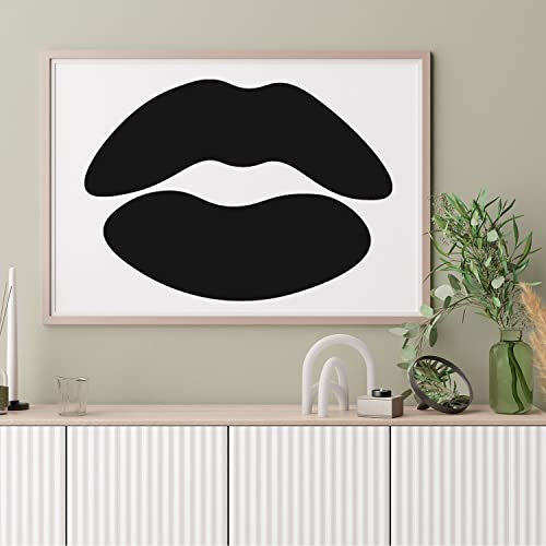 Schablone im Kussmund Lippen Größe: 50 x 70 cm v3 Design