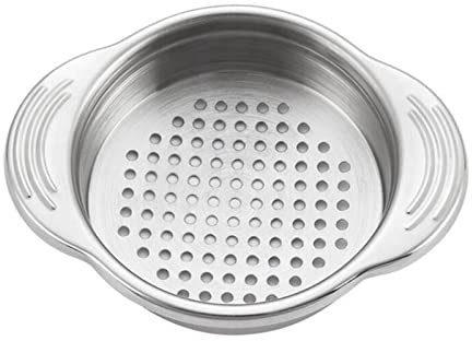 SHOUKAII Colador de Malla, colador de latas de Alimentos, tamiz, Tapa de Prensa de atún, escurridor de Aceite, Herramienta de Agua, Utensilios for el hogar, Cuchara