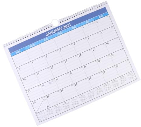 Operitacx Kalender 2021 Mit Datumsfenster in Englischer Ausgabe Und Einfachem Design Für Die Dekoration Im Homeoffice