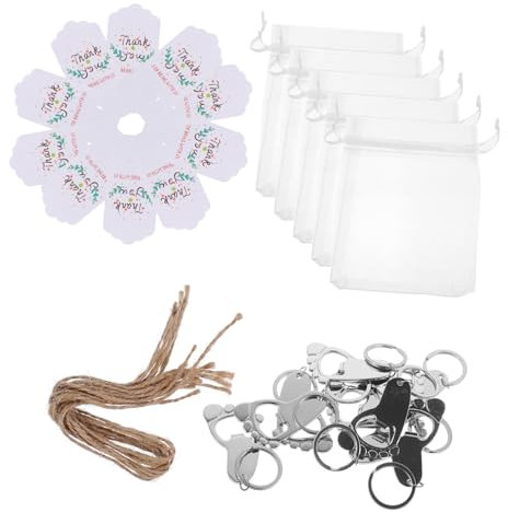 CAXUSD Schlüsselanhänger Mit Fußabdruck Eines Säuglings Flaschenöffner Mit Tragbaren Aufbewahrungstaschen Seilen Einzigartiges Babyparty- Für Neugeborene