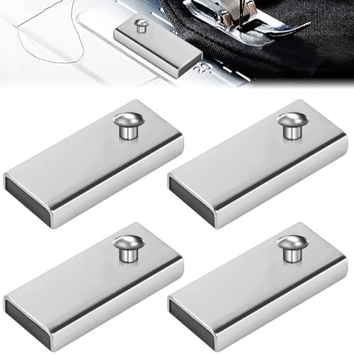 EMAGEREN 4 Stück Magnetische Nahtführung Kantenführer Magnetische Nahtführung Nähzubehör für Nähmaschinenführung Saumhilfe Magnetisch Nahtzugabe Hilfe für NähMaschinen Zubehör DIY Handwerk Werkzeuge