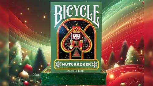 Jeu de cartes casse-noisette en forme de vélo (vert doré)