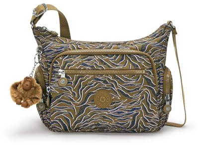 Kipling Gabbie S, Kleine Umhängetasche, 16.5 x 80 x 38 cm, Undersea Leaves (GRÜN)