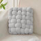 Knotenkissen, Knotenkissen, quadratisches Plüschkissen, handgefertigt, weich, geknotet, dekoratives Knotenkissen, Kuschelkissen für Zimmer, Sofa, Zuhause, Bett, Boden, Bettkissen, Dekoration (grau/30