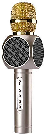 CLLBANT Karaoke Microphone Wireless Karaoke Microphone 3 in 1 Portable Bluetooth Karaoke Player System with Two Built-in Speakers Compatible with Android Singing a