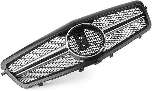 DRYFAL Auto Frontstoßstangengrill für Mercedes Benz E-Klasse W212 S212 2009-2012 Vorne Grill Kühlergrille vorne Oben Wabengrill Front Grill Auto Frontgrill
