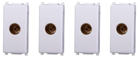 IXTRIMA Presa Tv diretta connettore femmina compatibile plana colore bianco EV2251 4PZ