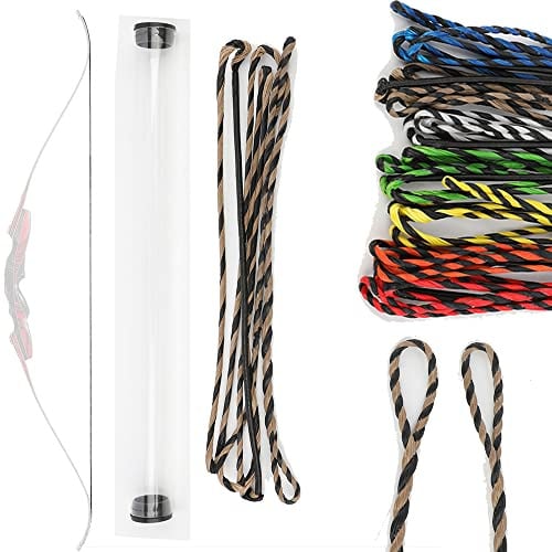 wolfman Flämisch Twist Bogenschießen Recurve Bogensehne 40-67 Zoll 12 Strang Dyneema Ersatz Bogensehne für Traditionellen Bogen Recurvebogen Jagdbogen Langbogen