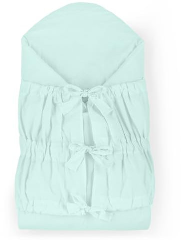 Petite&Mars Nurse Einschlagdecke, Babyhörnchen, Babynest mit KOKOS Inlay, antiallergische Füllung (Frosted Mint)
