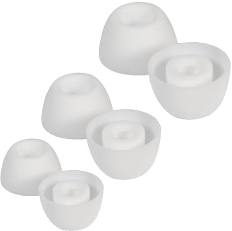 3 Paar Ohrstöpsel für Samsung Galaxy Buds, Silikon Ohrstöpsel, Eartips, Ohrstöpsel für Galaxy Buds Pro, Galaxy Buds 2 pro, Galaxy Buds, Samsung Earbuds Pro 2 (S/M/L,Milchig weiß)
