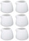 UNIQUE HOME LIVING Small Milk Jug Set of 6, White Porcelain Mini Milk Jug, 50ml Creamer Jugs Without Handle, Sauce Pot Small Gravy Jug, Mini Creamer Pitcher for Coffee Milk Creamer and Sauces
