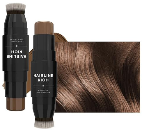 Stick Colorato Istantaneo Per Capelli Polvere Per L'attaccatura Dei Capelli, Penna Coprente Per Capelli Tinta Temporanea Per Capelli A Doppia Estremità A Lunga Durata Impermeabile, Unisex