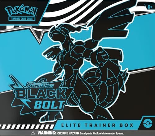 Pokémon TCG: Scarlet & Violet—Black Bolt Elite Trainer Box – Zekrom (1 Full-Art Thundurus Promo Card, 9 Boosters & Premium Accessories)