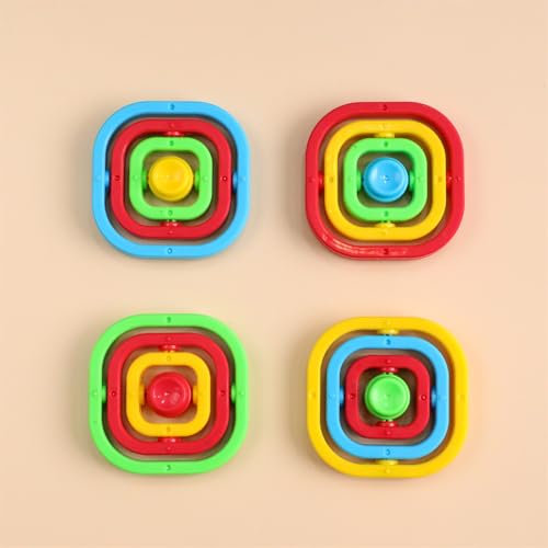 4 Pack Fidget Spinner Bulk für Kind Erwachsene Tri-Spinner Fidget Spielzeug Spinner für Stress Relief, Sensorisches Spinnendes Spielzeug für Kinder und Erwachsene (Bunt)