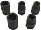5-Piece Brake Caliper Socket Set for VW Porsche, 7pt & 10pt Brake Pad Screw Replacement Tools, 1/2in Drive, Steel Construction, Black Finish