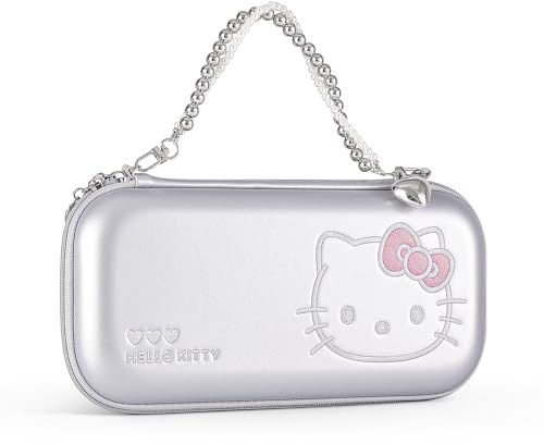 Kuitmor Étui de transport compatible avec Switch 2 (2025), sac de rangement rigide avec chaîne de main délicate, étui portable pour console de jeu Switch 2 - HLK