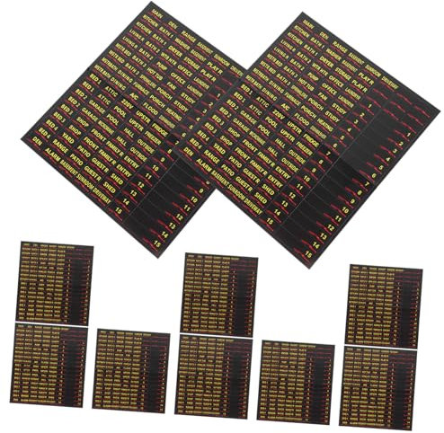 FUNNETOYU 10 feuilles Étiquettes de Disjoncteurs Autocollantes Étiquettes de Catalogue pour Panneaux Électriques Autocollants Colorés pour Identification et Entretien des Circuits