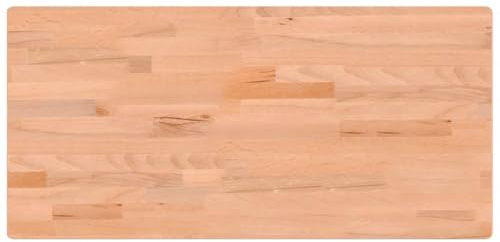pokgdf Natürliche Tischplatte aus Kiefer für Computertisch, Schreibtischplatte aus Massivholz für Homeoffice und Bürotischplatte aus massivem Buchenholz in den Maßen 115x55x2,5 cm