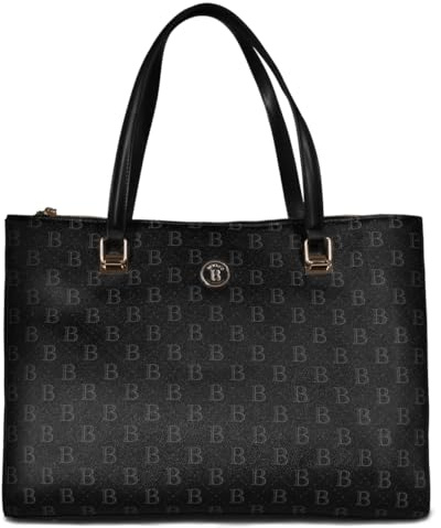 BERTOO Valentina Reisetasche Damen - Schwarz, Kunstleder, 42x30x19 cm | Italienisches Design