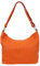AMBRA Moda Damen Leder Handtasche Schultertasche Umhängetasche Hobo bag GL005 (Orange)