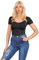 janisramone® Women s Bodysuits, Short Cap Sleeve Body Suit, Round Neck Bodysuits for Women UK, Stretch Leotard, Plunge Bodysuit, T-Shirt Top
