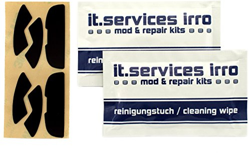 2X Sets Glides/Mausgleiter/Mausfüße passend für Logitech G300 / G300S, inkl. 2 Reinigungspads