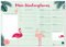 TYSK Design Schreibtischunterlage Flamingo grün (Design wählbar) Tischunterlage aus Papier zum Abreißen DIN A3 To Do Liste Notizblock Wochenplaner