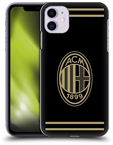 Head Case Designs Offizielle AC Milan Schwarz Und Gold Wappen Harte Rueckseiten Handyhülle Hülle Huelle kompatibel mit Apple iPhone 11