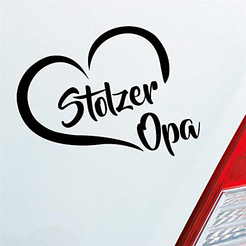 Hellweg Druckerei Stolzer Opa Liebe Herz Großvater Enkel Auto Aufkleber Sticker Heckscheibenaufkleber