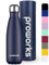 Proworks Edelstahl Trinkflasche | 24 Std. Kalt und 12 Std. Heiß - Premium Vakuum Wasserflasche - Isolierflasche für Sport, Laufen, Yoga, Wandern und Camping - 1 Liter - Mitternachtsblau