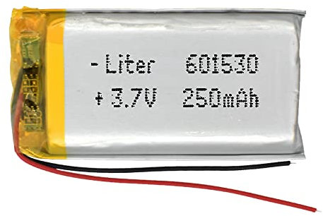 Batterie 601530 LiPo 3.7V 250mAh 0.925Wh 1S 5C Liter Energy Battery pour l'électronique Rechargeable Téléphone Portable Smartwatch GPS - Ne Convient Pas à la Radiocommande 32x15x6mm (250mAh|601530)
