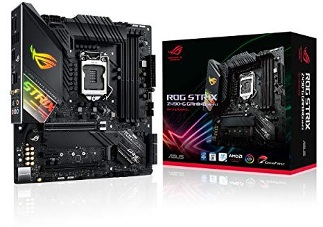 ASUS ROG Strix Z490-G Gaming WiFI Mainboard Sockel 1200 (ATX, Intel Z490, DDR4 4600, WiFi6, USB 3.2 Gen 2, HDMI 1.4, AI Overclocking, 2x PCIe M.2- Steckplätze, Aura Sync)