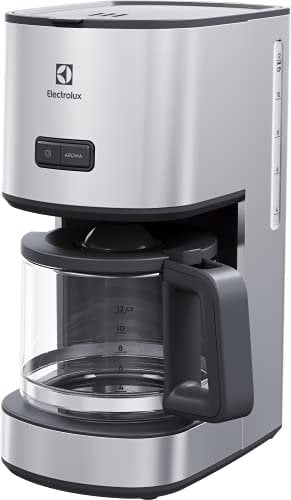 Electrolux E4CM1-4ST - Cafetera americana programable, 1080 W, 1,65 litros, inoxidable, color gris (acero)