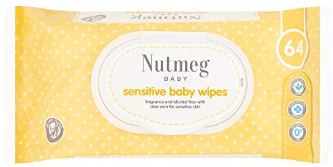 Morrisons Nutmeg Baby Sensitive Fragrance Free Wipes 64 Pack x 12