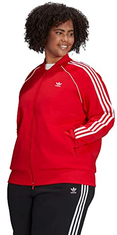 adidas Originals Women's Superstar Track Jacket, Vivid Red, Small