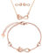 INFINIONLY Collana Bracciale Orecchini da donna ragazza, Parure di gioielli donna in argento 925, collane bracciali orecchini di simbolo infinito con fiore di rosa, zircone intarsiato, oro rosa