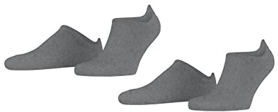 ESPRIT Damen Sneakersocken Active Basic Multipack W Sn Baumwolle kurz einfarbig 2 Paar, Grau Grey 0020, 39-42