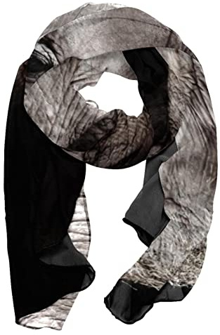Head Scarf Fashion Chiffon Hair Scarf Scarves for Women animal elephant with straw