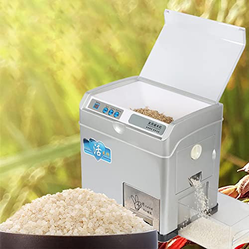 Sbucciatrice automatica per la macinazione del riso, sbucciatore per sbucciatura di cereali da 60 kg/h, sgranatrice per sbucciatore di riso da 500 W per riso integrale chiaro, riso con germe, riso leg