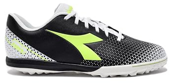 Diadora Pichichi 6 Tfr Football Boots Men, Black Yellow Fluo Dd White, 9.5 UK