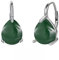 POPLYKE Teardrop Jade Leverback Ohrringe für Damen 925 Sterling Silber Grün Edelstein Ohrringe Mai Birthstone