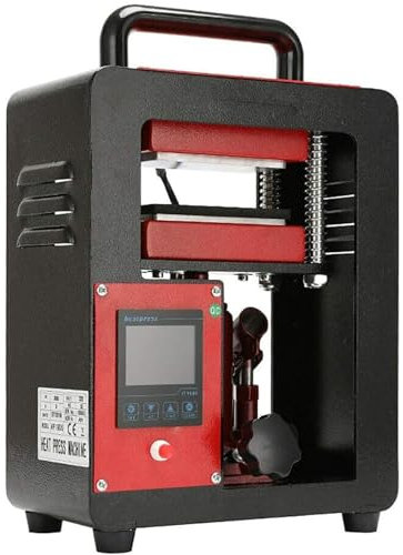 HSRG Pressa di Calore con Doppie Piastre Riscaldanti da 2,4 x4,7, Pressa in Lega di Alluminio Pressa di Calore Idraulica Tech, Pressa di Calore per Colofonia, per L'estrazione Dell'olio di Colofonia