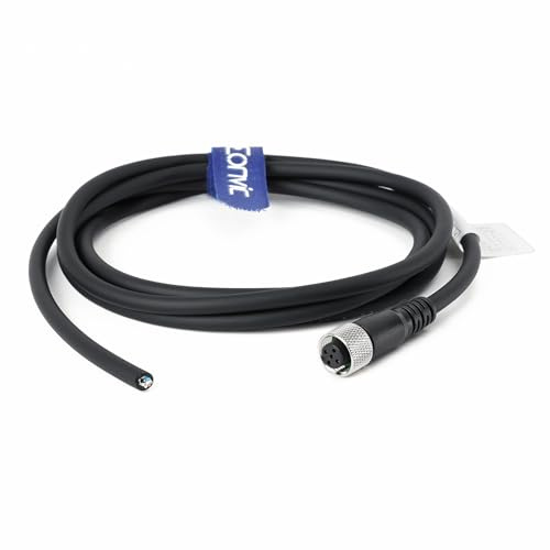 Eonvic Industrielle M12 5-polige weibliche Luftfahrt-Sensor-Steckverbinder, elektrisches PVC-Kabel, 1 m