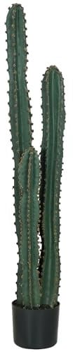 Outsunny Cactus Artificiel Grand réalisme Plante Artificielle Grande Taille dim. Ø 18 x 120H cm Vert