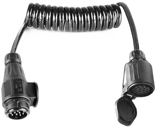 ETUKER Cable para Remolque 13 Polos Adaptador Cable 1.8M 12V Alargador Cable Remolque 13 Pines a 13 Pines para Coche RV