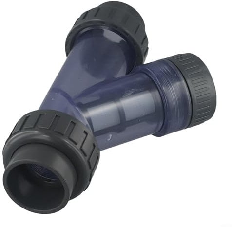 Aquariumfilter I.D 20~63mm Transparent PVC Y-Typ Filter Aquarium Fisch Tank Bewässerung Filter(inner dia 50mm)