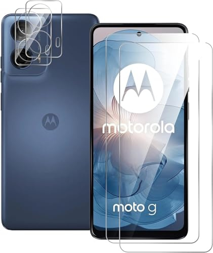 PIXFAB Screen Protector for Motorola Moto Edge 50 Fusion 5G Tempered Glass + Camera Lens Protector, [4 in 1], 9H Anti Scratch and Anti Shatter Film, [Case Friendly] HD Clear Premium, [2 Pack each]