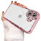 Reownest Clear for iPhone 16 Case Cute Crystal Glitter Bling Women Girls Aesthetics Phone Cover with Sparkle Diamond Camera Len Protector -Pink