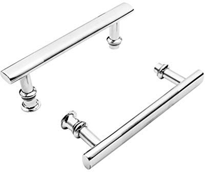 CZWWSPGT 2pcs Stainless Steel Brushed Sliding Glass Door Handles for Shower Steam Sauna Room