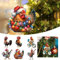 Weihnachsdeko Weihnachtsschmuck Festliche Hängedekoration Qualität Bunte Kugeln & Baum (E-Red, 8X8X1CM)